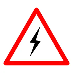 Vector image of electricity danger sign label