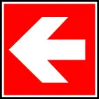 Vector image of exit direction left sign label