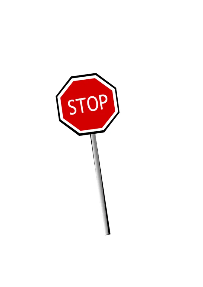 Tilted Stop sign vector image