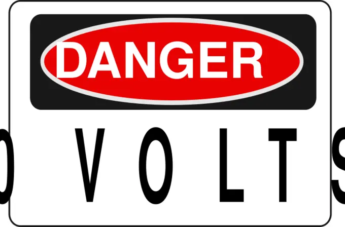 Danger 440 volts sign vector image