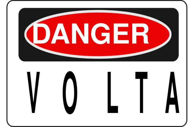 Danger high voltage sign vector image