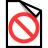 Vector graphics of forbidden document computer OS icon