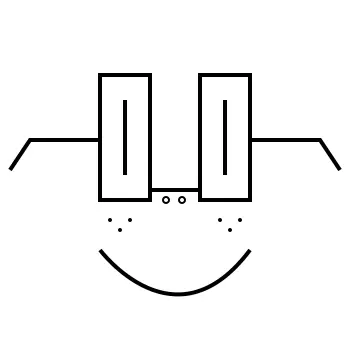Vector drawing of smiley face with freckles