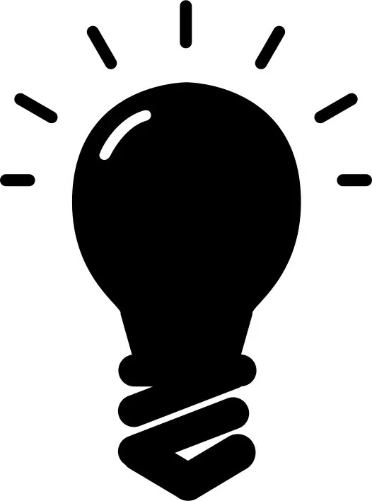 Traditional light bulb icon vector clip art