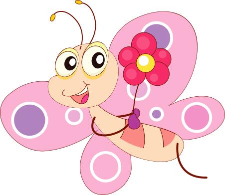 Cartoon butterfly art vector image