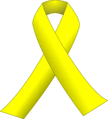 Yellow ribbon vector illustration