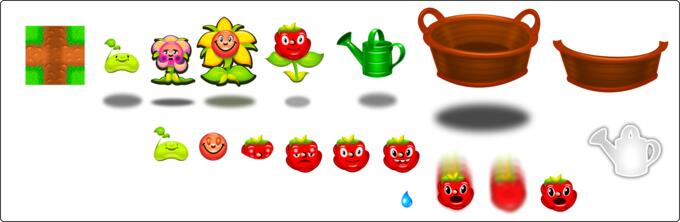Icon set for computer game vector drawing