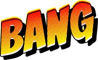 BANG vintage comic book sign vector drawing