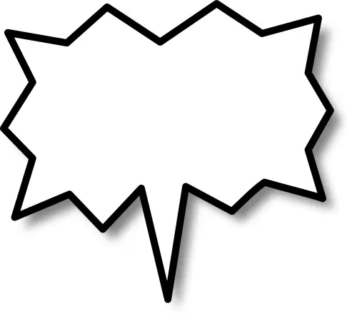 Segmented speech callout vector image