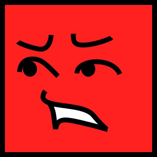 Upset smiley icon vector illustration