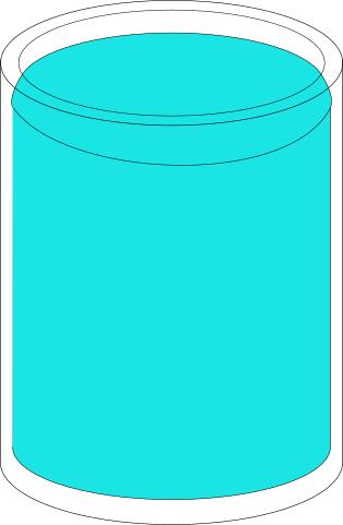 Glass of water vector drawing