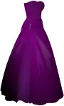 Formal purple ladies gown vector image