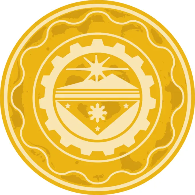 Golden coin vector