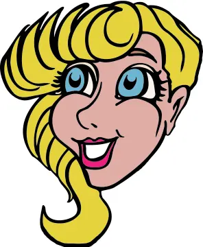 Blond woman smiling vector illustration