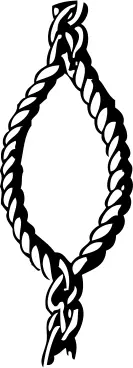 Cut splice marine knot vector clip art