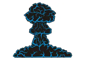 Mushroom cloud vector image