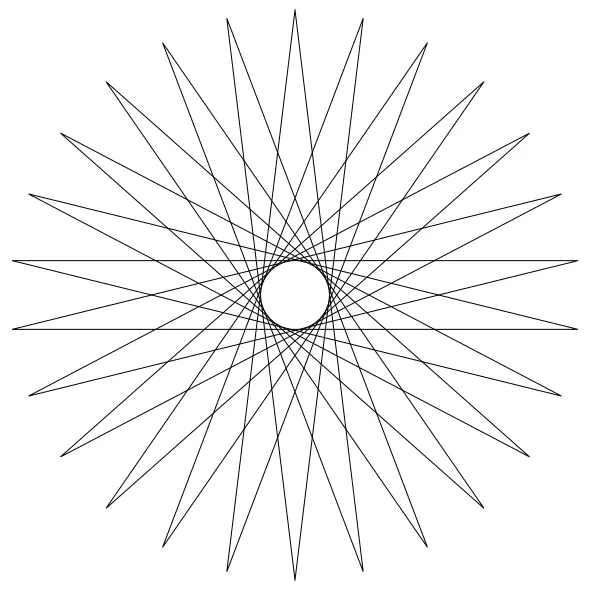 Hexicosagram vector illustration