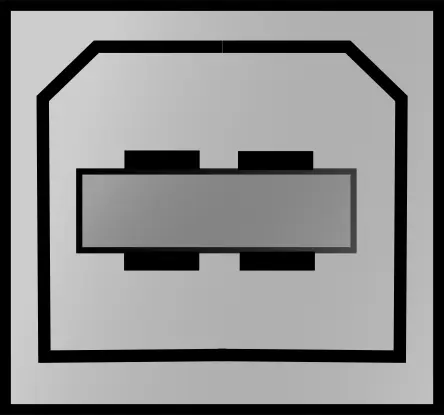 Connector for USB type B vector image