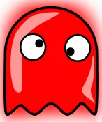 Red ghost icon vector image