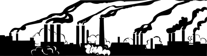 Industry air pollution vector illustration