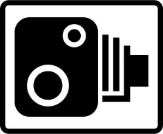 UK speed camera sign vector drawing