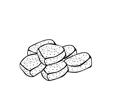 Chicken nuggets vector drawing