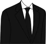 Black suit jacket vector illustration