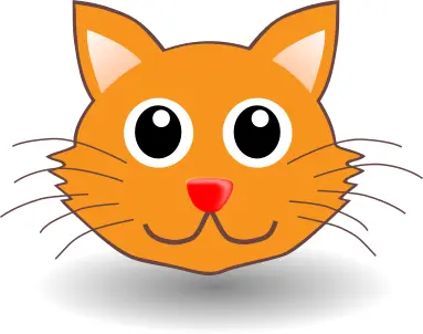 Funny cat head vector illustration