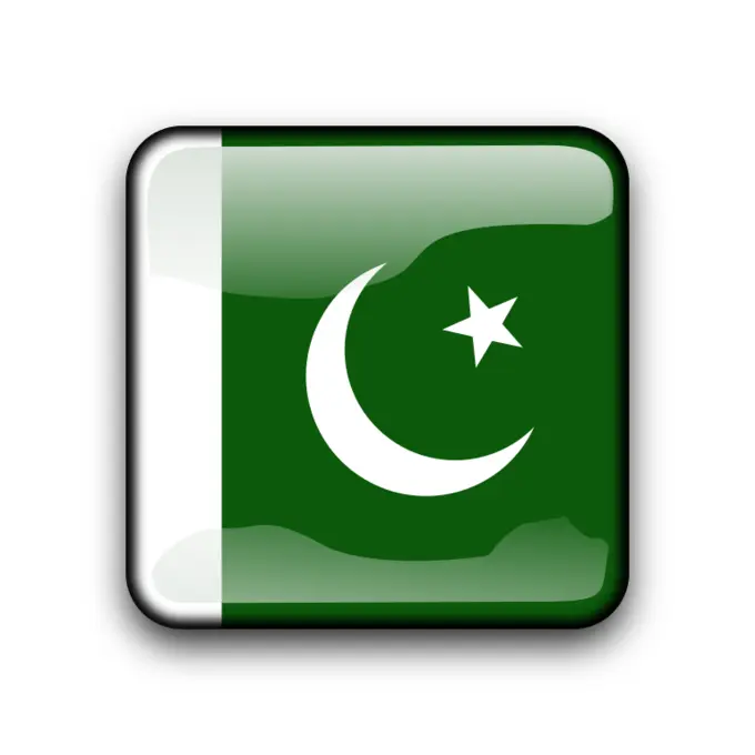 Pakistan vector flag inside square shape