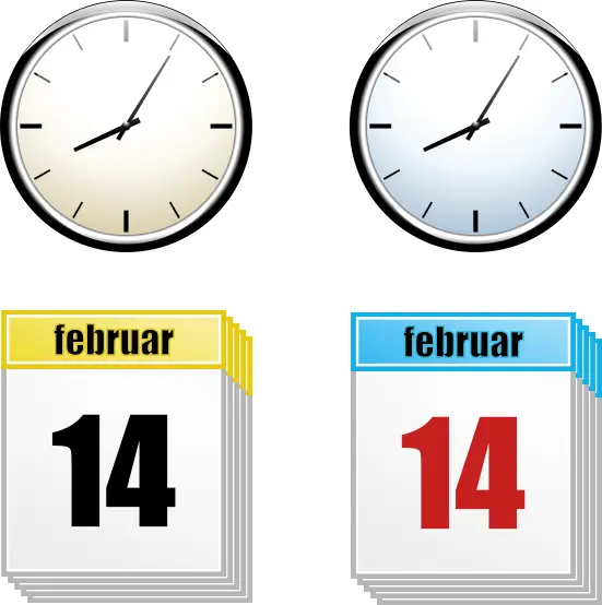 Clock and calendar vector image