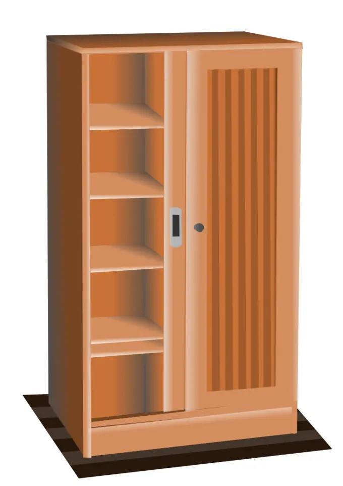 Brown cupboard vector image
