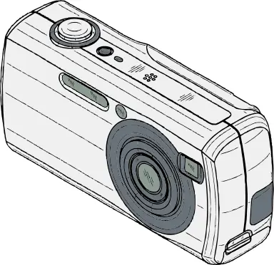 Digital camera vector drawing