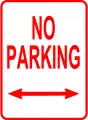 No parking traffic roadsign vector image