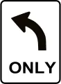 Veer left traffic sign vector image