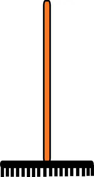 Plastic hand-rake vector graphics