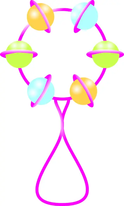Rattle toy vector clip art