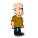 Older man comic character vector image