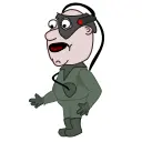 Borg the diver comic character vector image