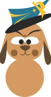 Dog avatar vector icon