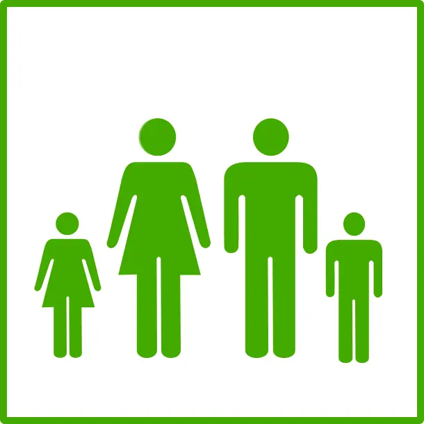 Eco family vector icon