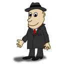 Businessman comic character vector image