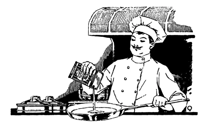 Chef cooking vector illustration