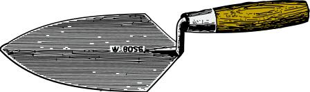 Masons trowel vector image
