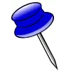 Vector clip art of a pin