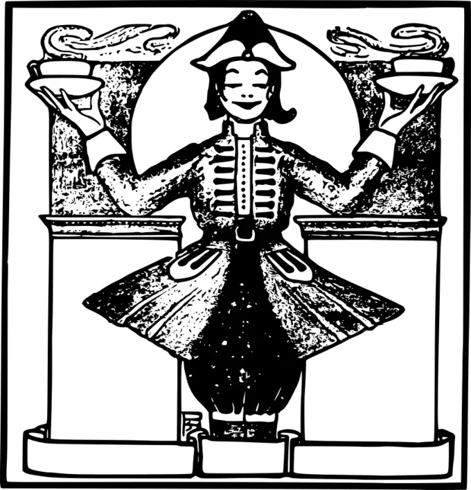 Tea man statue vector image