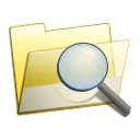 Folder search icon vector image