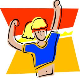 Female athlete vector graphics
