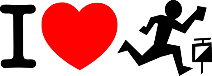 I love orienteering vector illustration