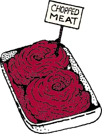 Vector image of chopped meat