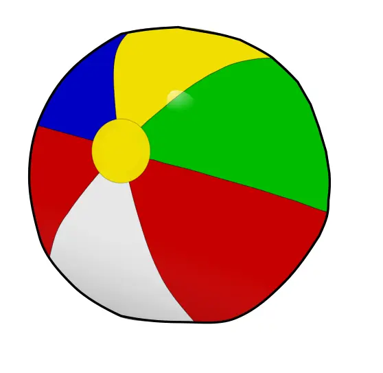 Vector drawing of beach ball